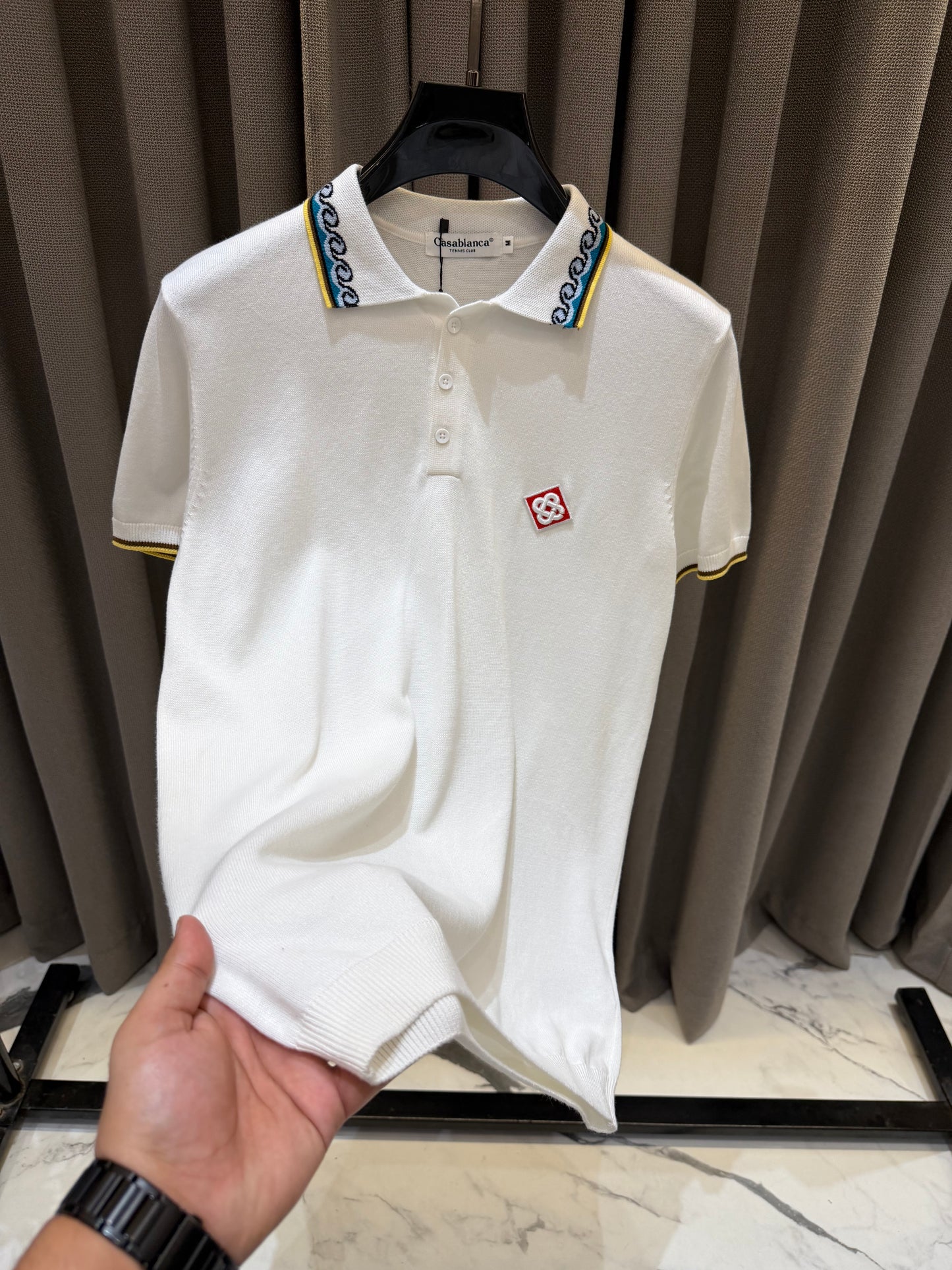 Casablanca Knitted Imported Polo White