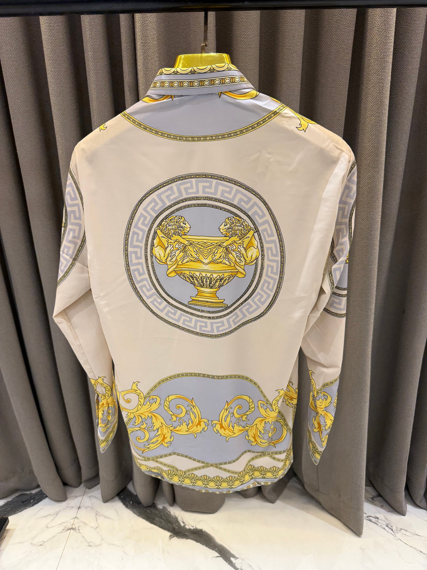 VERSACE CREAM WHITE GOLD IMPORTED SHIRT