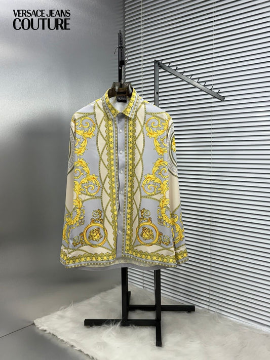 VERSACE CREAM WHITE GOLD IMPORTED SHIRT