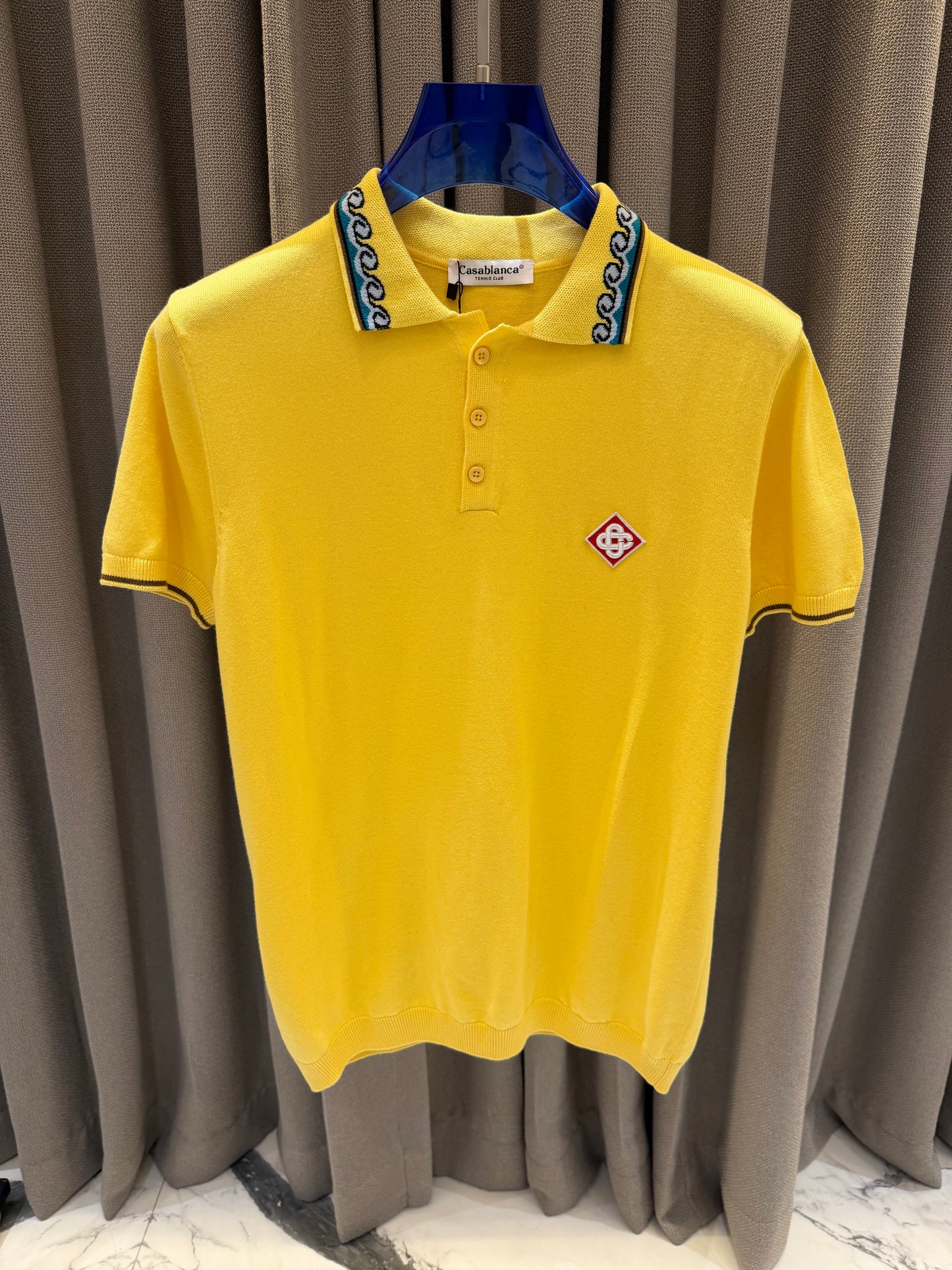 Casablanca Knitted Imported Polo Yellow