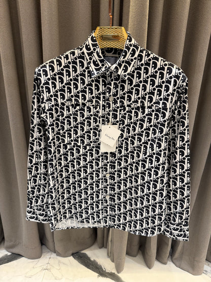 DIOR OBLIQUE IMPORTED BLACK SHIRT