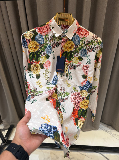 LOUIS VUITTION IMPORTED MONOGRAM FLORAL STORE SHIRT