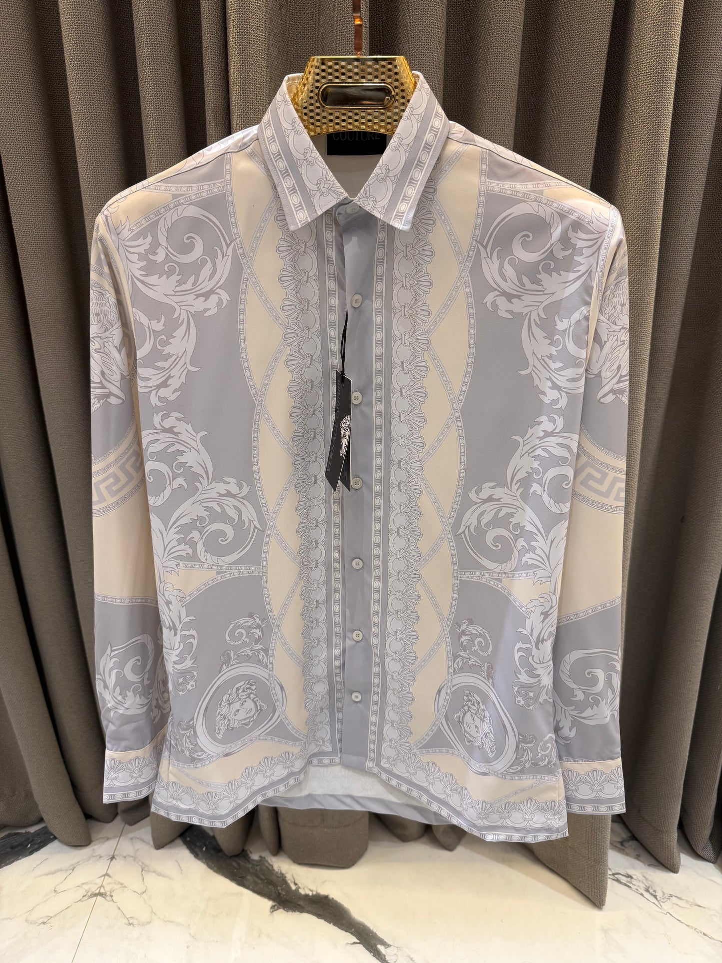 VERSACE WHITE BOROCCO IMPORTED SHIRT