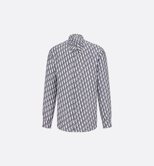 DIOR OBLIQUE IMPORTED GREY DENIM SHIRT