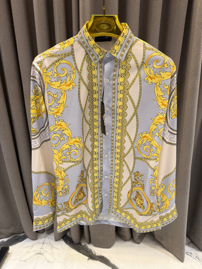 VERSACE CREAM WHITE GOLD IMPORTED SHIRT