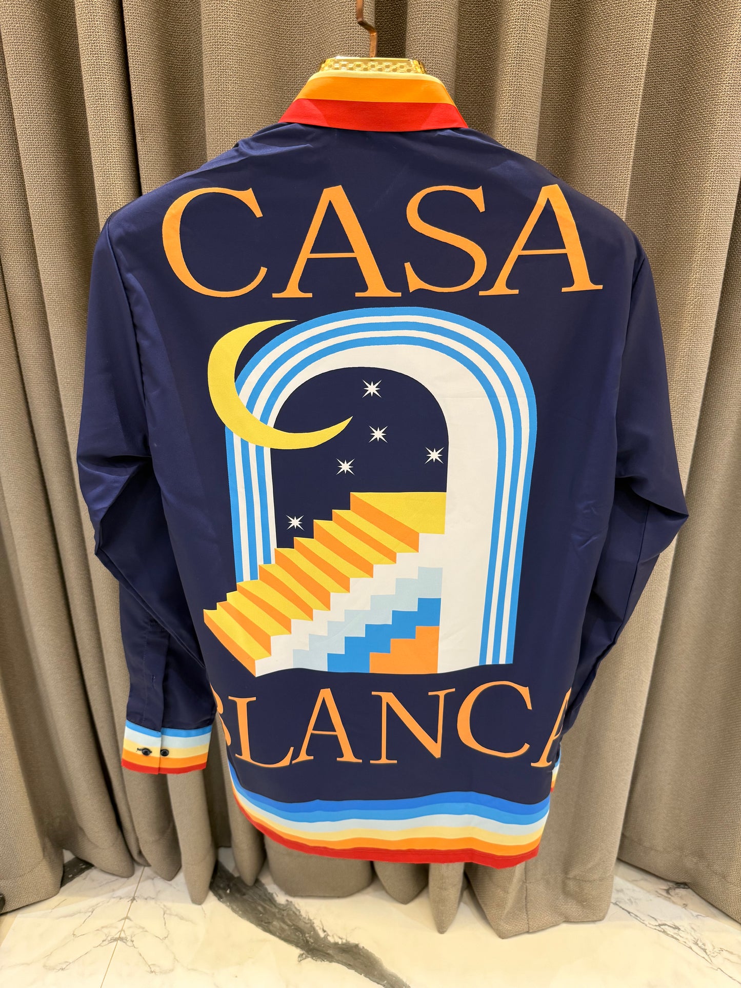 CASA BLANCA IMPORTED NAVY BLUE SHIRT