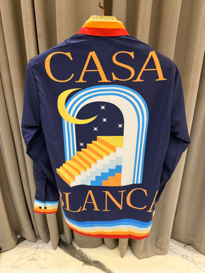CASA BLANCA IMPORTED NAVY BLUE SHIRT