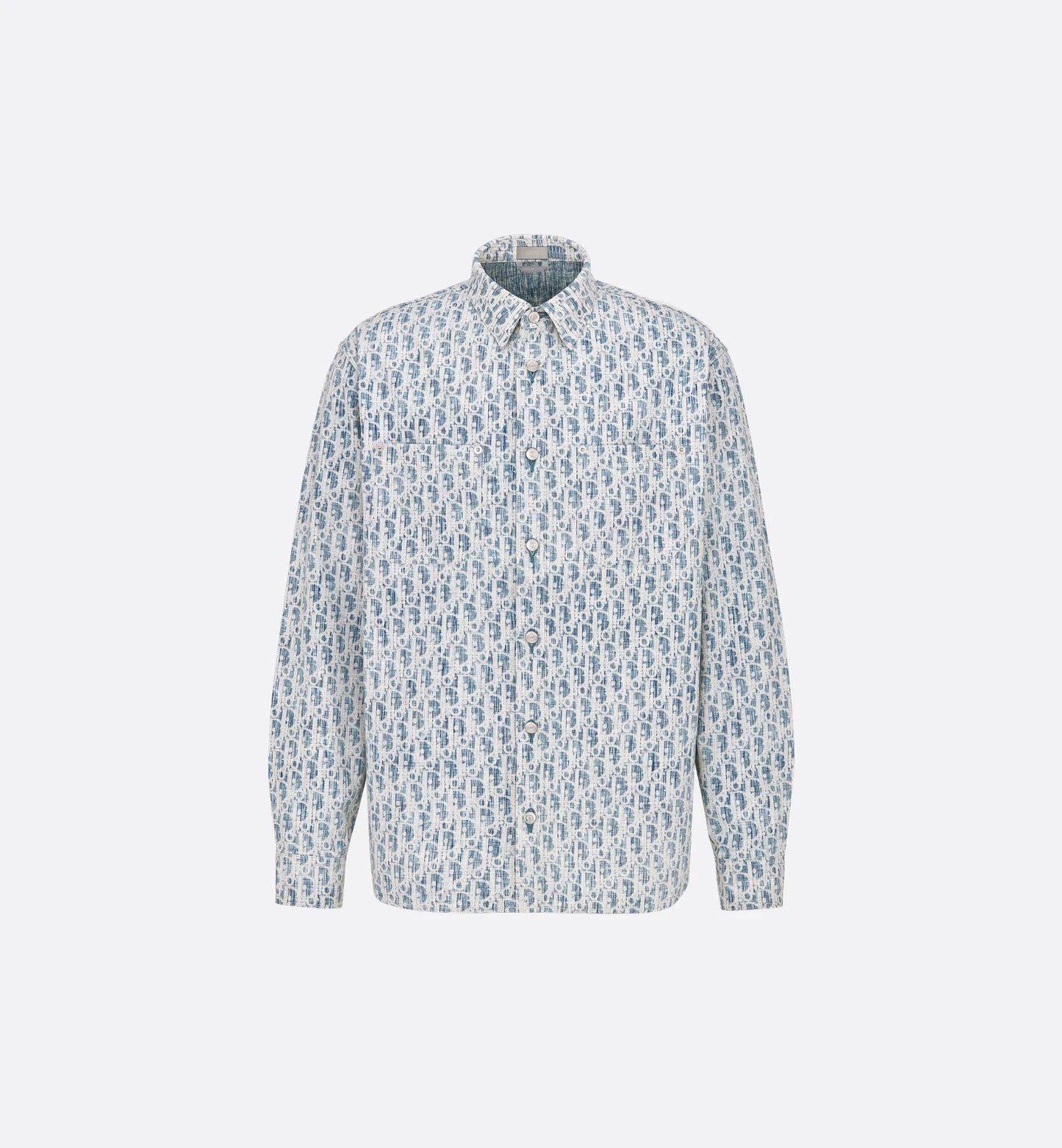 DIOR OBLIQUE IMPORTED SKY DENIM BLUE SHIRT