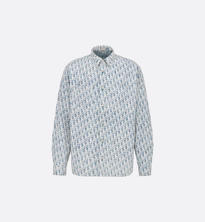 DIOR OBLIQUE IMPORTED SKY DENIM BLUE SHIRT