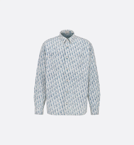 DIOR OBLIQUE IMPORTED SKY DENIM BLUE SHIRT
